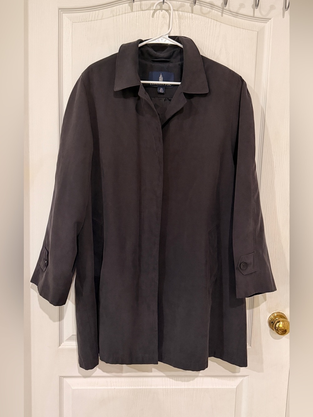 London Fog Women's Dark Gray Trench Coat